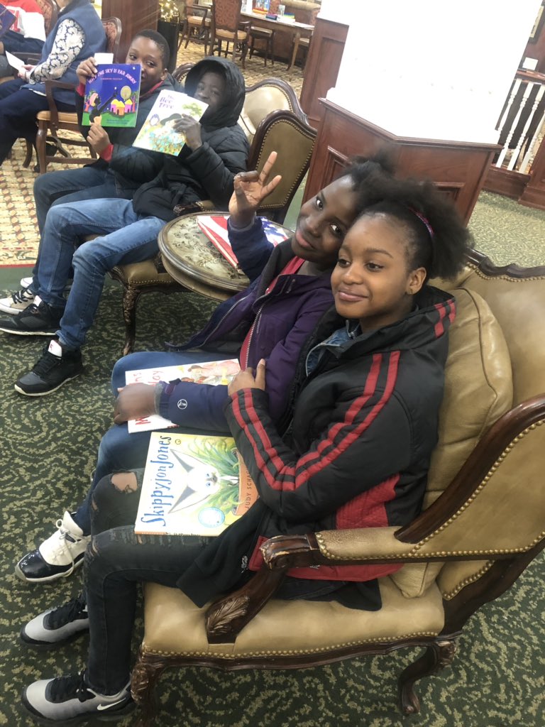 5th graders <a href="/wle_elem1955/">Westlake Elementary</a> are “Building Our Community through Service”! Today we are reading with residents at Westside Garden Plaza. Spring Intersession Day 2 is off to a great start! #communitypartners