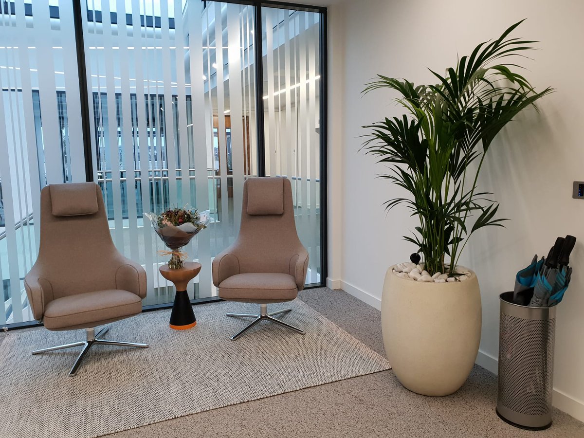 TivoliGroupLtd's tweet photo. Our interiors team have been hard at work again, creating and maintaining these beautiful interior displays for one of our South West clients, an international firm based in Bristol. Well done team! #officeplants #interiors #design #wellness #bringingnatureinside #teamwork https://t.co/1ePJuiaBCU