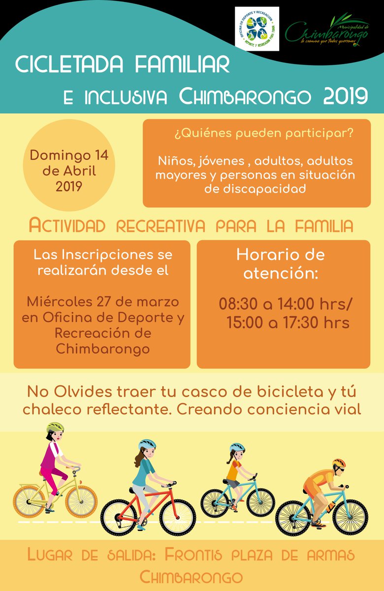 ChimbarongoMuni's tweet photo. ¡GRAN CICLETADA FAMILIAR E INCLUSIVA! https://t.co/sKI4LKzrsV