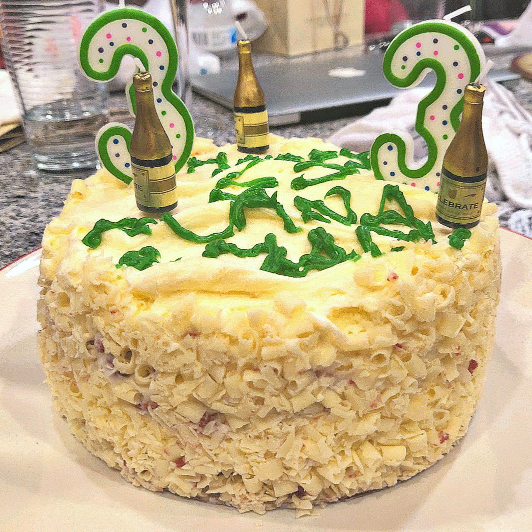 thejollyhostess's tweet photo. Birthday cake + champagne candles. It's going to be the best year 33! Red Velvet Cheesecake from @cheesecakefactory.  #thejollyhostess #cake #champagne https://t.co/Zw7vJpPCEB
