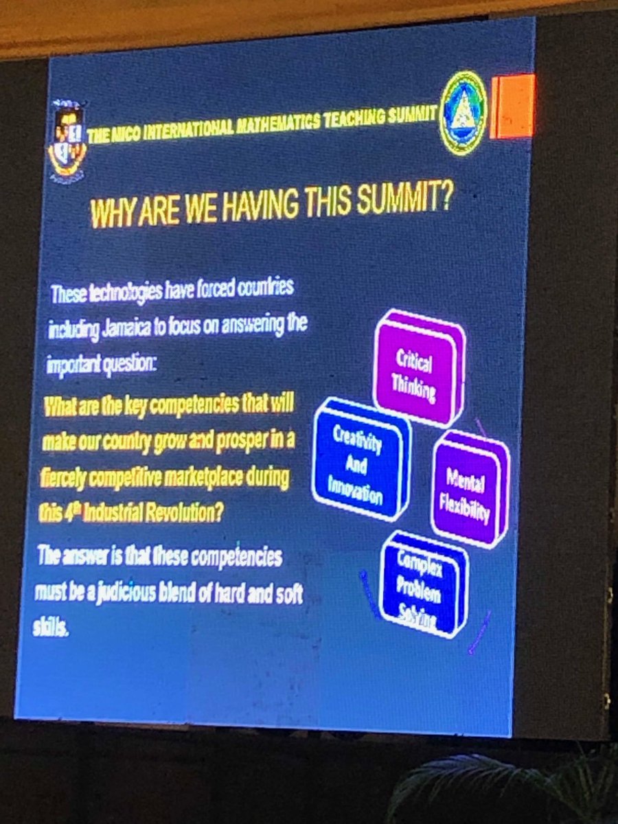JBayWilliams's tweet photo. These are the key competencies presented in the opening session of the Jamaican #micomathsummit including flexibility. #4fluency Excited to learn with committed math education leaders from around the world. https://t.co/TAILUa46Ma