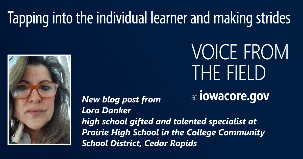 IADeptofEd's tweet photo. NEW teacher blog: Tapping into the individual learner! https://t.co/50CharluVd #IaEdChat #IaEdFuture #IowaCore https://t.co/RrkmvMV5ey