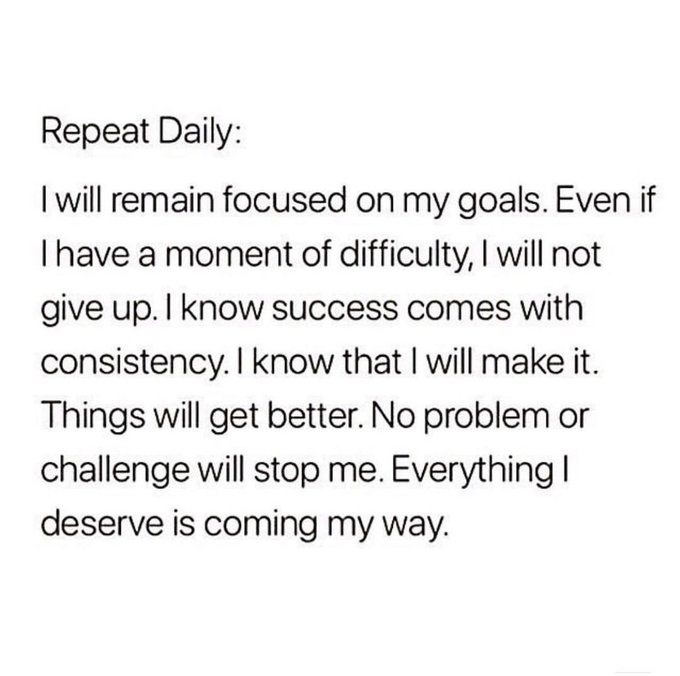 Here&rsquo;s your #TuesdayMotivation my loves #positivethinking #Mantra https://t.co/7HiyOcRXek<a href="/tag/tuesdaymotivation"class="tags">#TuesdayMotivation</a><a href="/tag/positivethinking"class="tags">#positivethinking</a><a href="/tag/mantra"class="tags"><span>#mantra</span></a>