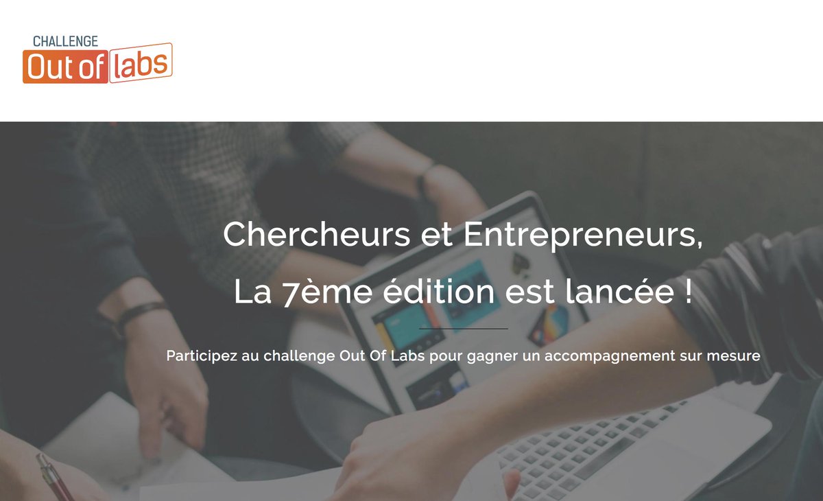 Le Prix #Chercheur du Challenge Out of Labs, est un accompagnement jusqu’au Comité d’Investissement de la #SATT @LINKSIUM_ pour monter son projet de maturation et de transfert de technologie  outoflabs.linksium.fr/chercheurs/
INFOS PRATIQUES 👉 webinaire 9/4 10h30 eventbrite.fr/o/linksium-118…