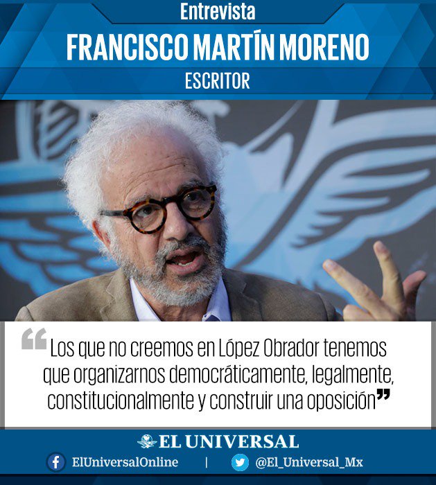 El_Universal_Mx's tweet photo. Francisco Martín Moreno cree que hay personas que le tienen miedo a alguna respuesta porque el poder está monopolizado https://t.co/7dfJPDvX7q https://t.co/Pe4XoHqdCI