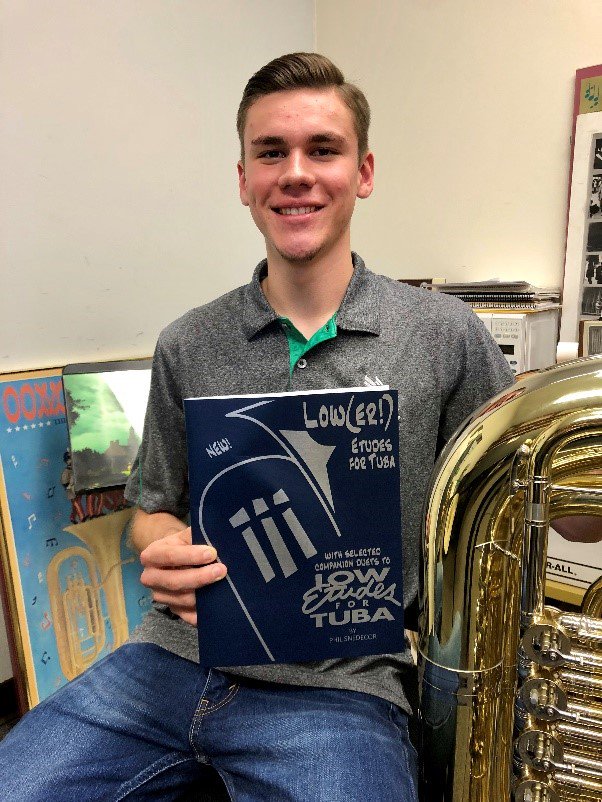 UNTCoM's tweet photo. STUDENT SPOTLIGHT: #UNTCoM Junior tuba performance major Mason Soria has received a fellowship to the Aspen Music Festival and School of Music. Mason is principal tuba w/UNT Symphony Orchestra and is an alum of the @GreaterDallasYO. @JohnWRichmond2 @UNTPrez @UNTsocial @UNTnews https://t.co/azQC1SAwLs