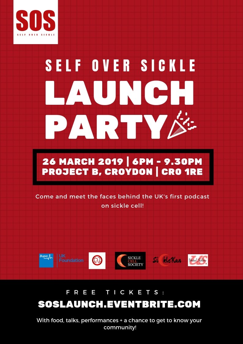Sickle Cell Society Don T Miss Out On The Self Over Sickle Launch Party Tonight 6pm At Project B Venue 3 7 Middle Street Croydon Cr0 1re Book Your Free Place Here