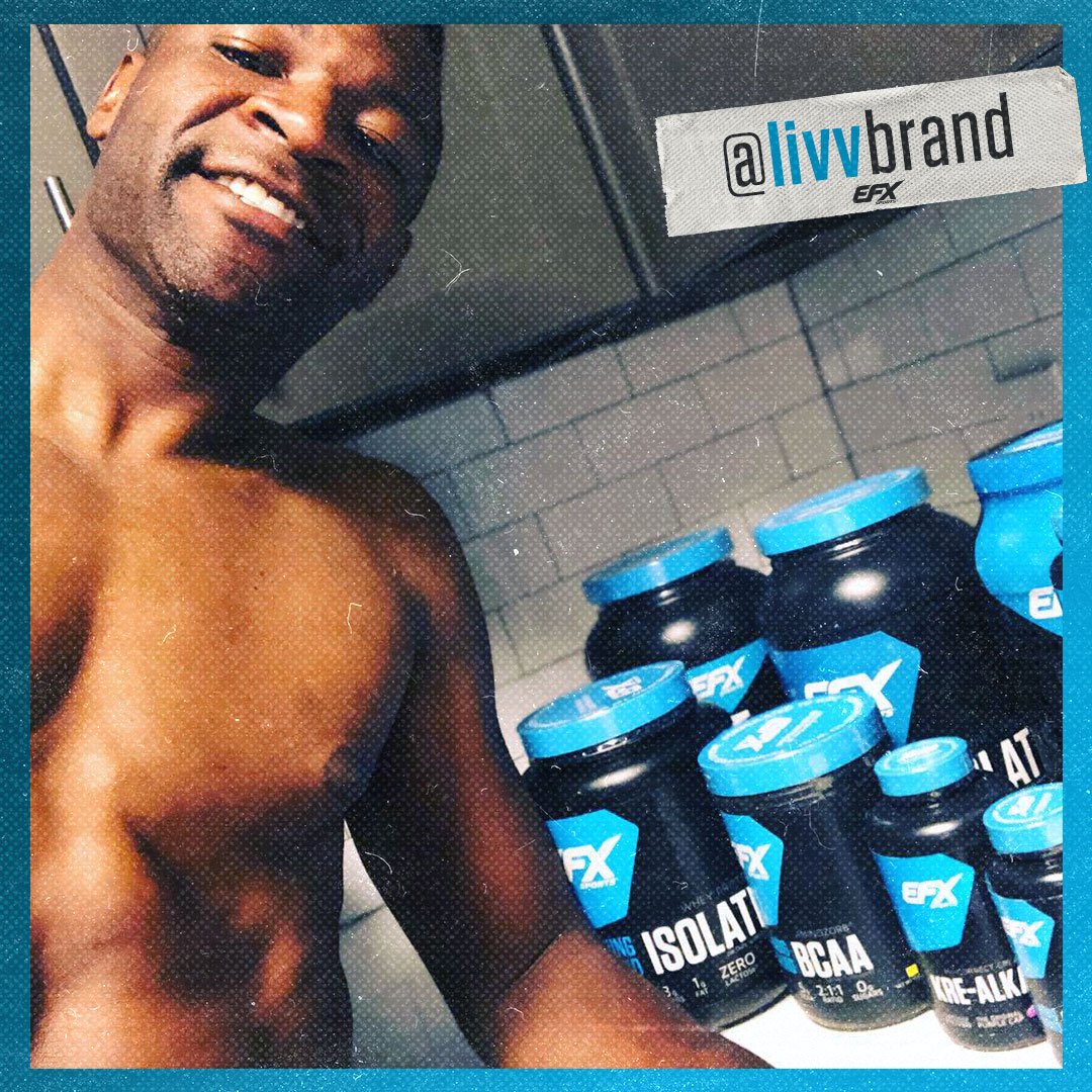 EFXSports's tweet photo. Our boy @livvbrand stays winning the game! All stocked up on EFX!
.
#efxsports #EFXFAM #supplements #fuel #fitness #NFL #karbolyn #krealkalyn https://t.co/K3PxcMEFCS