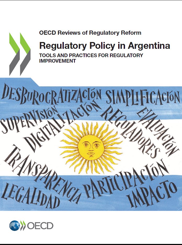 El estudio de la #OCDE #OECD abarca cinco grandes temas:
1. #Políticas e #Instituciones
2. #RIA y #ConsultaPública
3. #SimplificaciónAdministrativa
4. #Gobernanza de los #Reguladores
5. #GobernanzaMultinivel