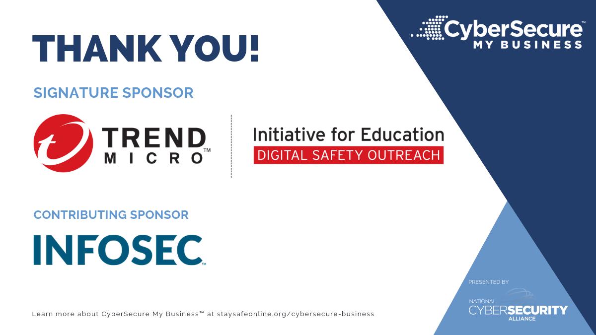 StaySafeOnline's tweet photo. What a fantastic #CyberSecureMyBiz workshop yesterday in #SanJose – great turnout of #smallbiz there to learn about #cybersecurity! Thank you to our fantastic sponsors:

⭐️Signature Sponsor: @TrendMicro 
⭐️Contributing Sponsor: @InfosecEdu https://t.co/OP9gOniUq1