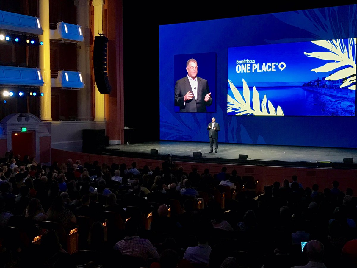 Benefitfocus's tweet image. Our CEO @raugust takes the #oneplace19 stage- stay tuned for announcements!