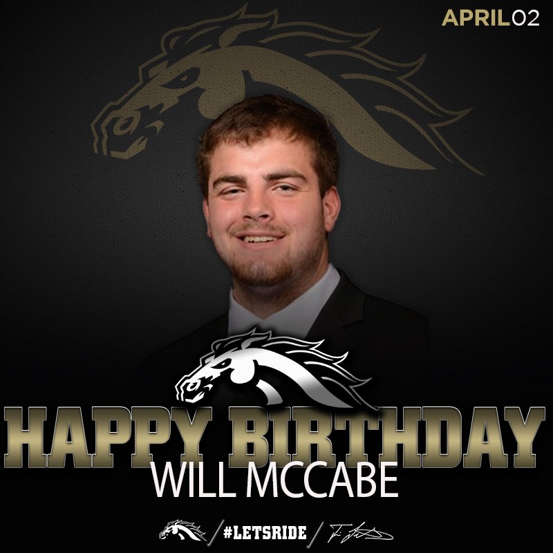 Happy Birthday to Will McCabe!
#BroncoBirthdays