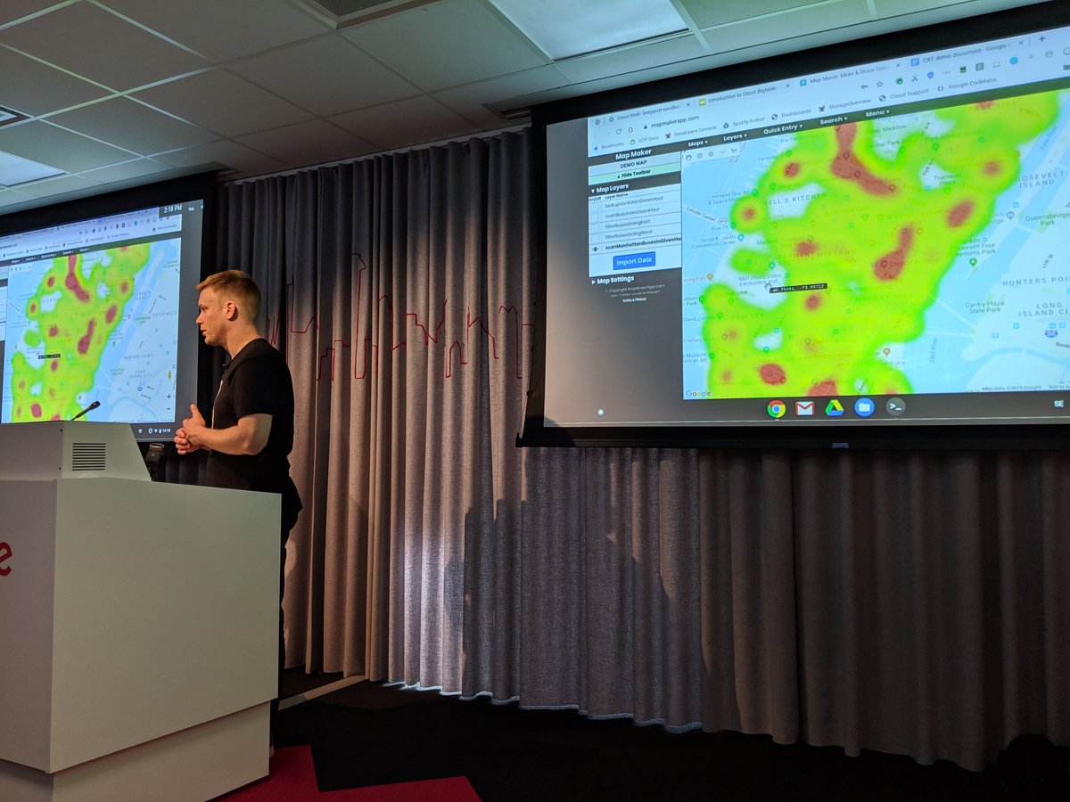 Roldiesel's tweet image. Heat map of Manhattan bus line leveraging an infinitely scalable NoSQL database in #BigTable by @bexie

Cc: @GoogleCloudNord

#GC4S