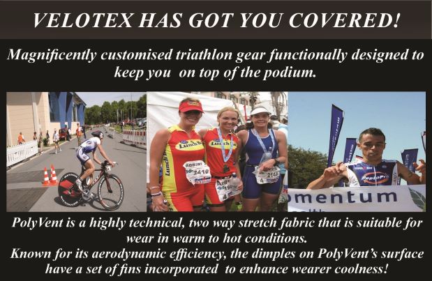 VelotexSA's tweet image. THE ULTIMATE AFRICAN EXPERIENCE!
Only a few days left to the Standard Bank Ironman African Championship.
#velotexsa has got you covered!
Magnificently customised triathlon gear to keep you on top of the podium.
#polyvent: the ultimate in body cooling.
#imafricanchamps