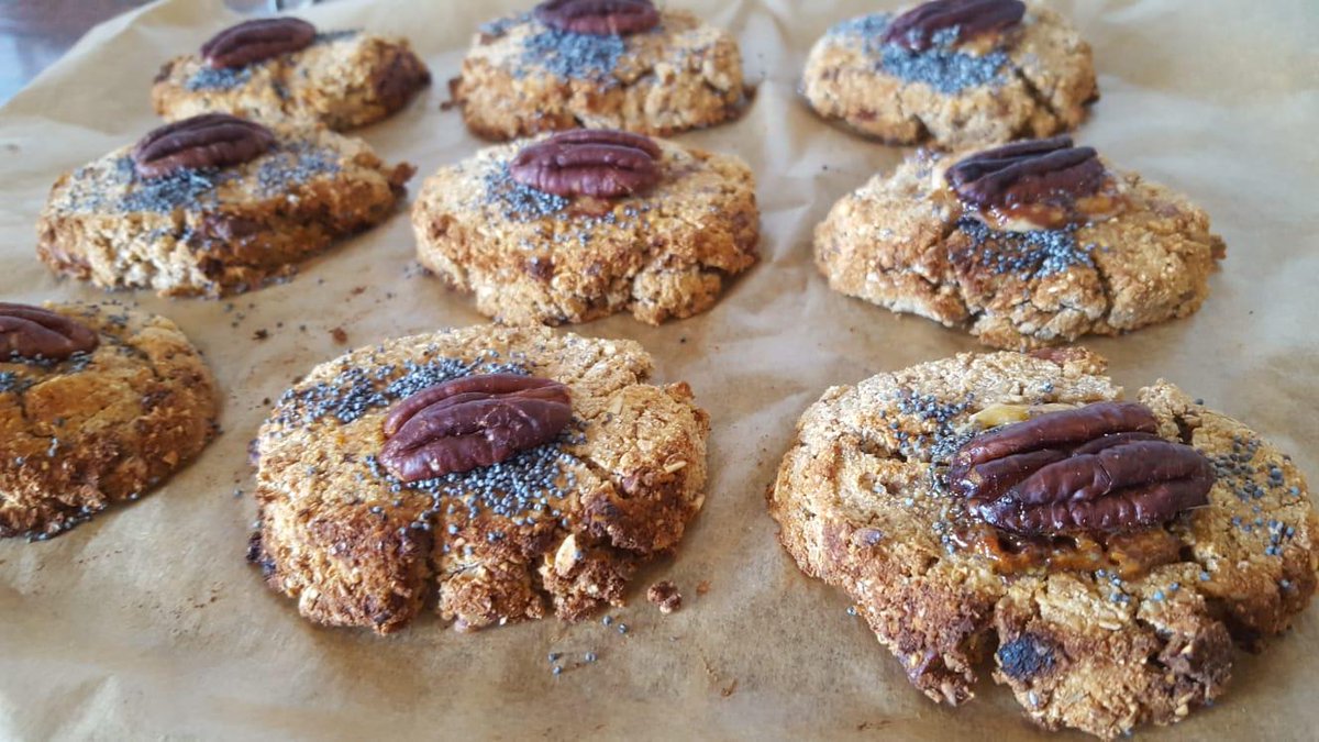 #vegan muesli biscuits, Just grind up some  muesli add oat milk and some coco sugar! Bingo