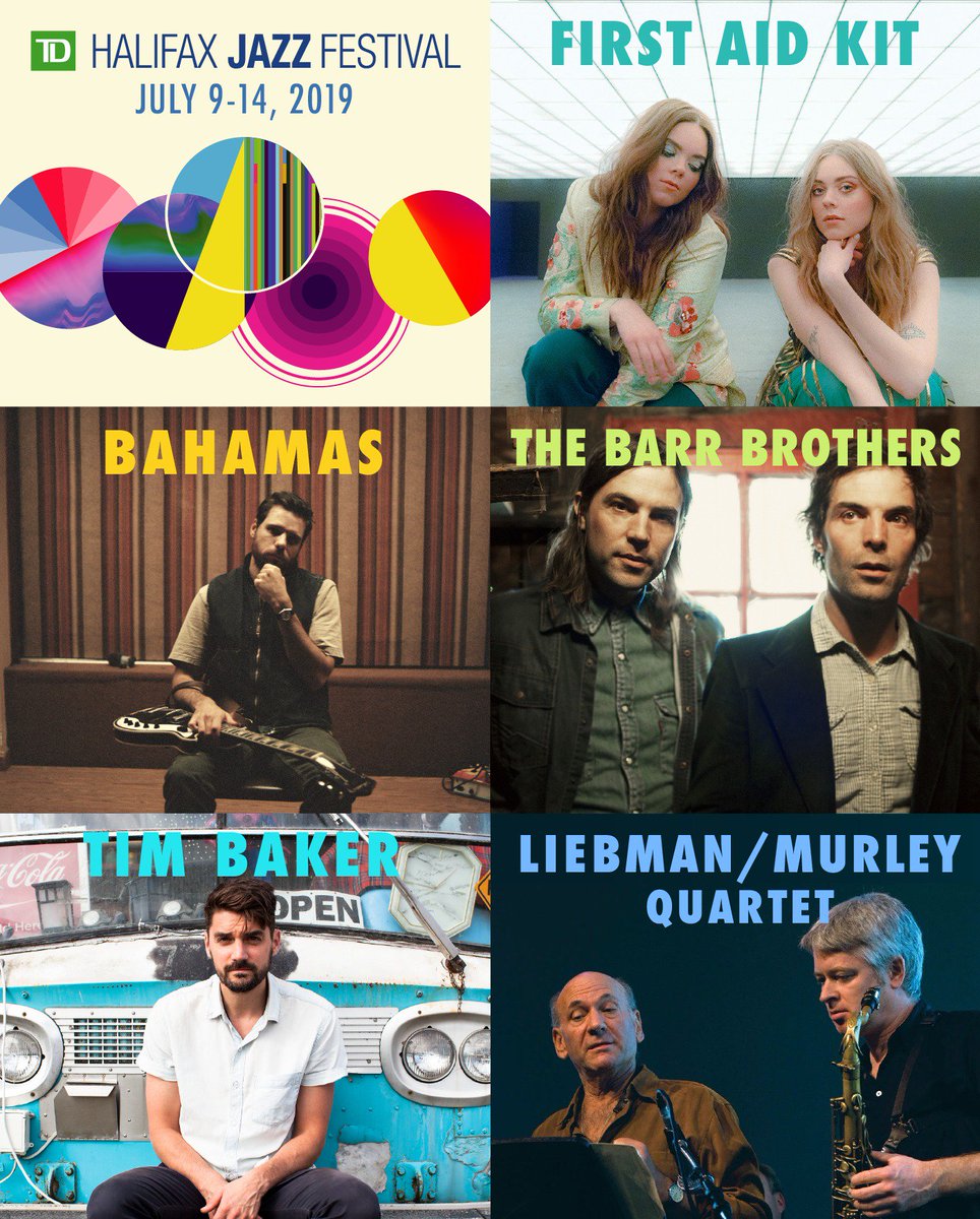 First acts for HJF2019 are revealed! On the Waterfront Stage @BahamasMusic @heytimbaker @thebarrbrothers & we're so excited to welcome to Halifax for the first time @FirstAidKitBand! At St. Paul's Church, Liebman/Murley Quartet. Tix on sale Friday at 10am! halifaxjazzfestival.ca