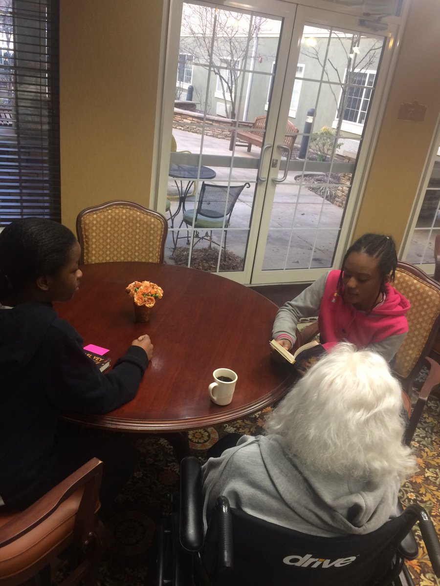 6th graders <a href="/wle_elem1955/">Westlake Elementary</a> are enjoying reading, giving handwritten cards and listening to the residents! @westsidegardenplaza What a twist! We were going to read stories to them but their stories are far more intriguing! #lovingspringintersession <a href="/WayneTwpSuper/">Dr. Jeff Butts</a> <a href="/dmurff5/">Dr. Dennisha Murff</a>