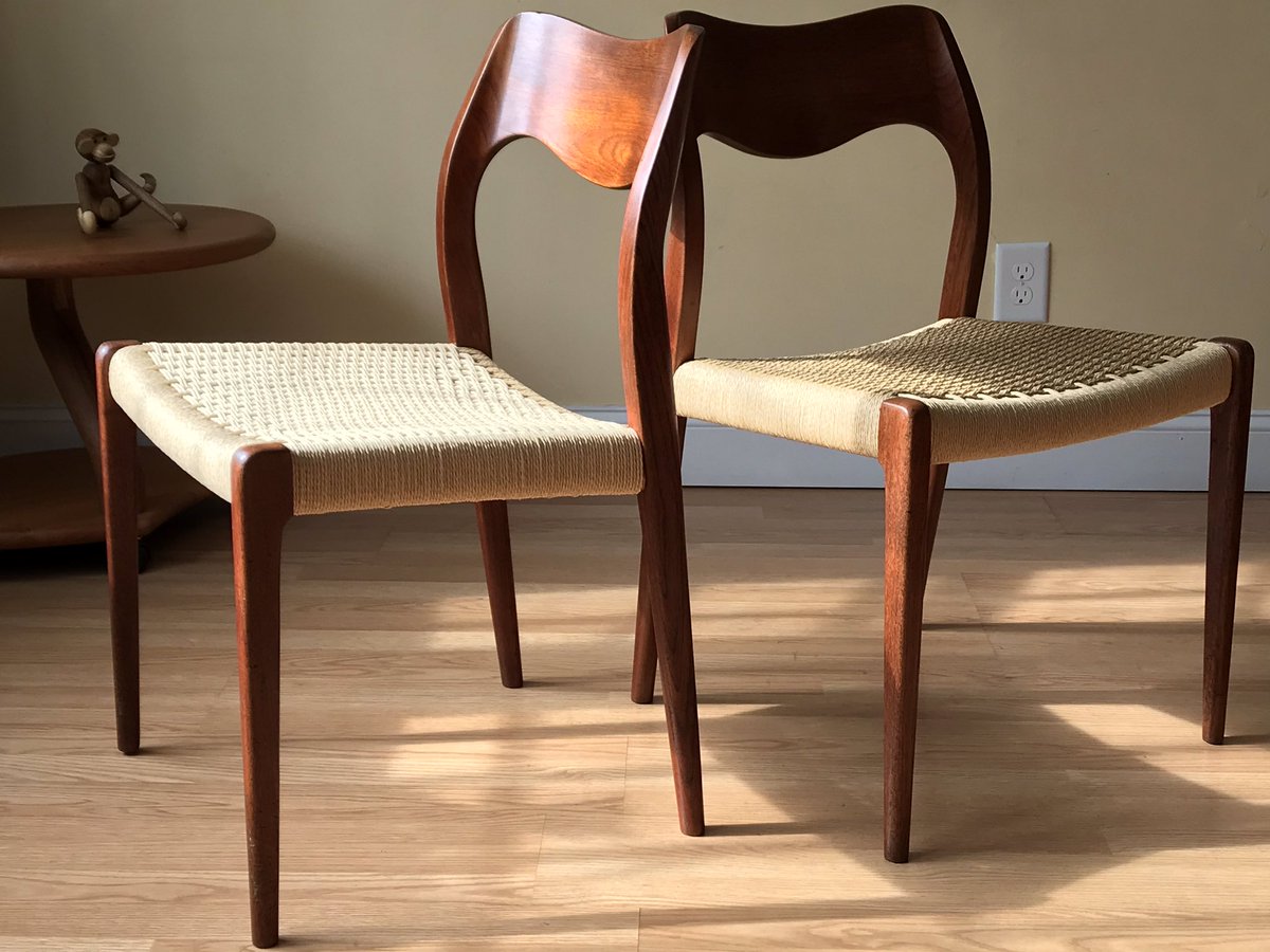 #moller71 #moller55
#moller
#diningchairs  #teak #danishpapercord 
#patina NOT  #perfection

#midcenturymodern #danishmidcentury #fineart #investment #jlmoller #danishdesign #vintage #bostonvintage #solidteak #coffeetable #vintage #boston