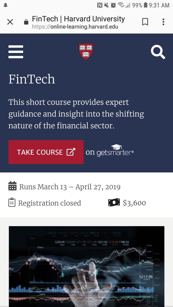 Finna_Tech's tweet image. FinTech is not only changing the way technology works but also school courses. Harvard has just now created a course that focuses all on Fintech!