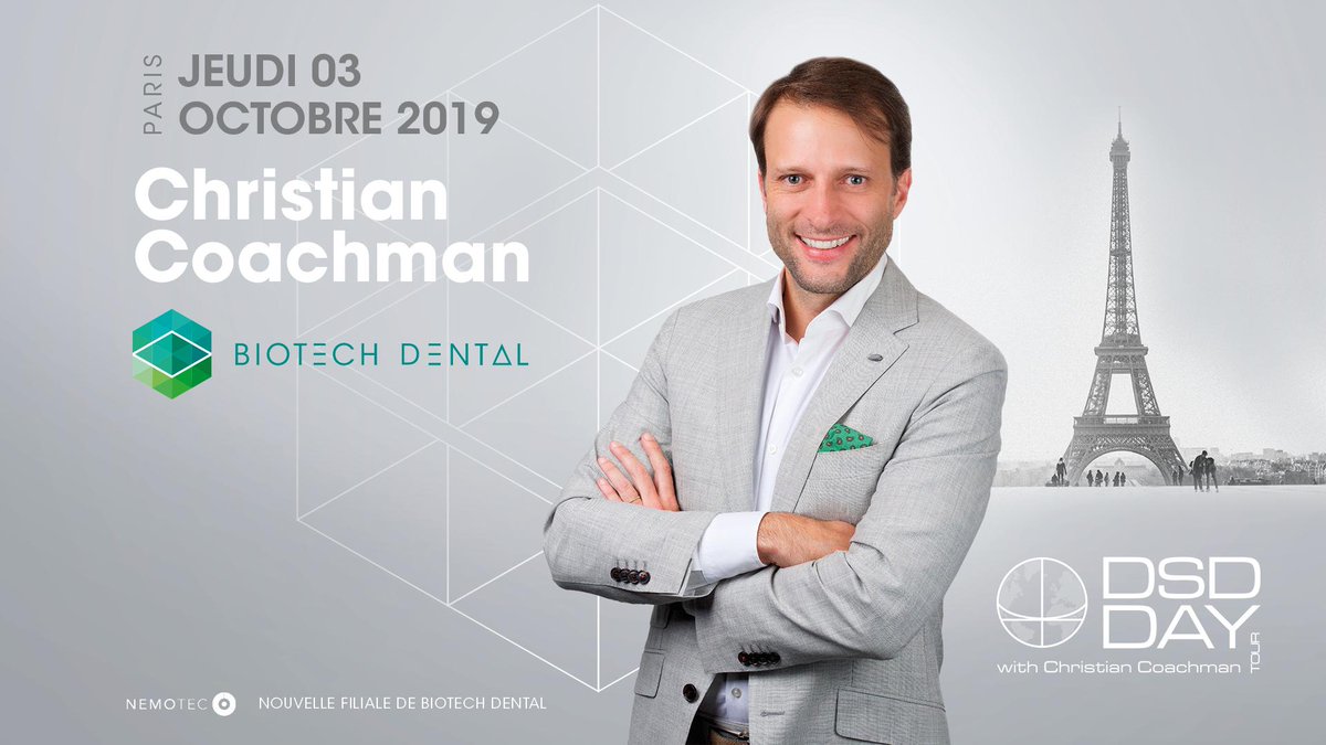Biotech Dental (@biotech_dental) on Twitter photo Découvrez l’odontologie sous le prisme de l’émotion avec le Dr <a href="/c_coachman/">Christian Coachman</a>, l’utilisateur prestigieux de <a href="/nemotec/">Nemotec</a>, filiale de #BiotechDental. Vivez un moment inspirant autour d’une figure incontournable de la dentisterie mondiale.
💻Inscription en ligne : tinyurl.com/y8rml3zu Découvrez l’odontologie sous le prisme de l’émotion avec le Dr <a href="/c_coachman/">Christian Coachman</a>, l’utilisateur prestigieux de <a href="/nemotec/">Nemotec</a>, filiale de #BiotechDental. Vivez un moment inspirant autour d’une figure incontournable de la dentisterie mondiale.
💻Inscription en ligne : tinyurl.com/y8rml3zu