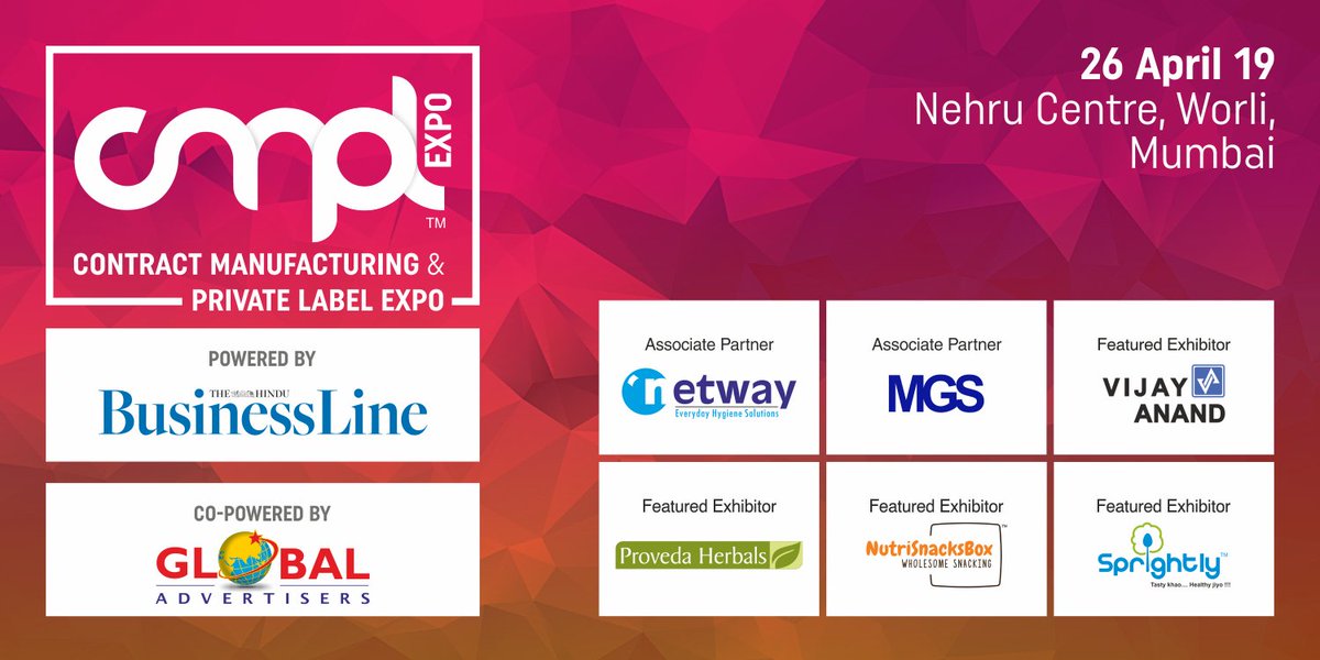 We are pleased to welcome our Featured Exhibitors - NutriSnacksBox, Vijay Anand Kraft Papers, Sprightly Food &amp; Proveda Herbals.