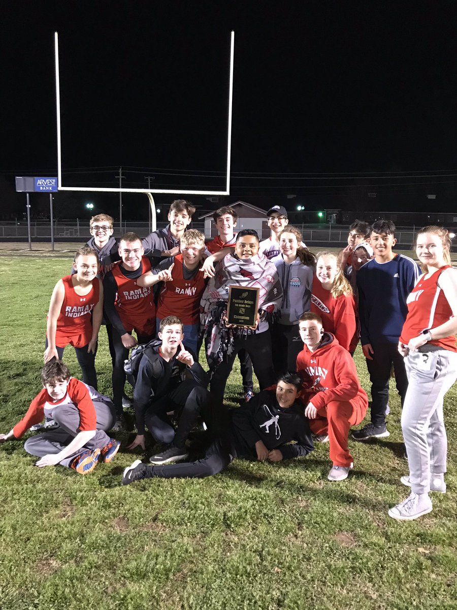 RamayRedWolveTF's tweet photo. Great night for Ramay Track last night in Siloam Springs. The 8th grade boys won the meet. Luke Tharp won the high point for the 8th grade boys and Gabby Wilson the high point point for the 7th grade. What a great accomplishment by our boys and girls. #RamayFast #RPRD https://t.co/pRlnmFzGd5