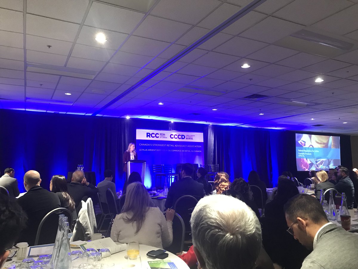 RetailCouncil's tweet photo. #RetailMatters #RCC edible #cannabis regulatory update by Avery Bruenjes happening now! Not at #cannabisforum19? Check out @TheTorontoSun’s article with Avery on everything you need to know about edibles https://t.co/zVQ0ZQc8zS https://t.co/miQjoKPFiY