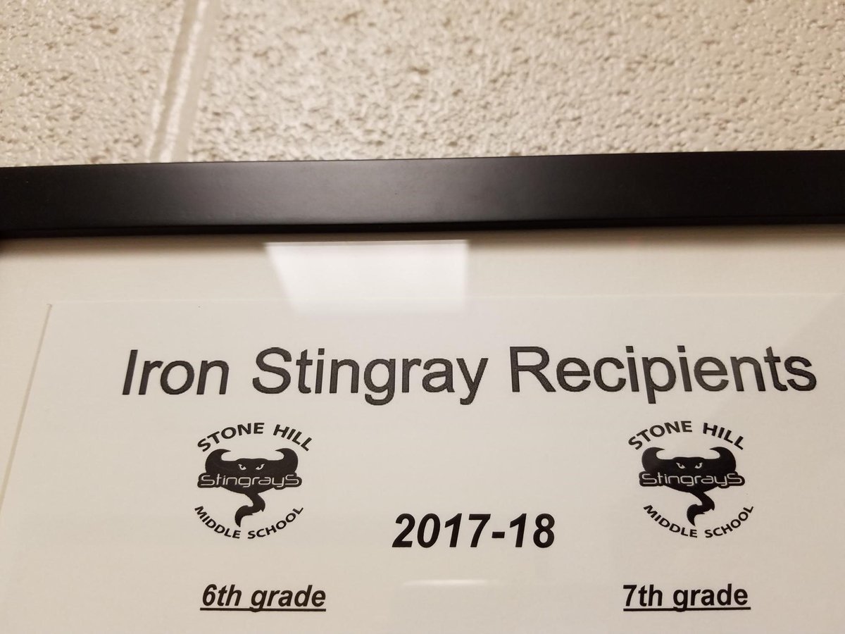 Ed Chi (@edchilcps) on Twitter photo The Stone Hill Middle School PE department recognizes our "Iron Stingrays" on a new plaque in the PE hallway. Congratulations to all our past and future Iron Stingrays! <a href="/Mr_Miller_SHMS/">Jeffrey Miller</a> <a href="/kanneclark/">Kathryn Clark</a> @ShenaIBlcps The Stone Hill Middle School PE department recognizes our "Iron Stingrays" on a new plaque in the PE hallway. Congratulations to all our past and future Iron Stingrays! <a href="/Mr_Miller_SHMS/">Jeffrey Miller</a> <a href="/kanneclark/">Kathryn Clark</a> @ShenaIBlcps