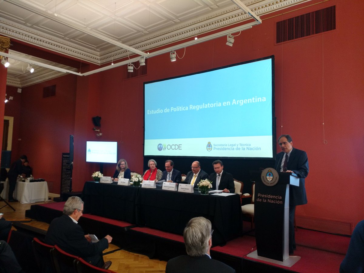 Lanzamiento del Estudio de Política Regulatoria en Argentina en el marco del encuentro de la <a href="/REDiberoamer/">RED Iberoamericana y Caribe de Mejora Regulatoria</a> <a href="/OCDE_RLAC/">OCDE Política Regulatoria</a> #RED_MejoraRegulatoria