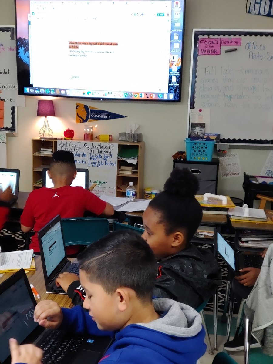 Watson_edu's tweet photo. For #leopardtime today, we created a story as a class to work on collaboration with our peers. It was awesome! #Smithleopards @engrav_kersti https://t.co/hxLKmsSFTH