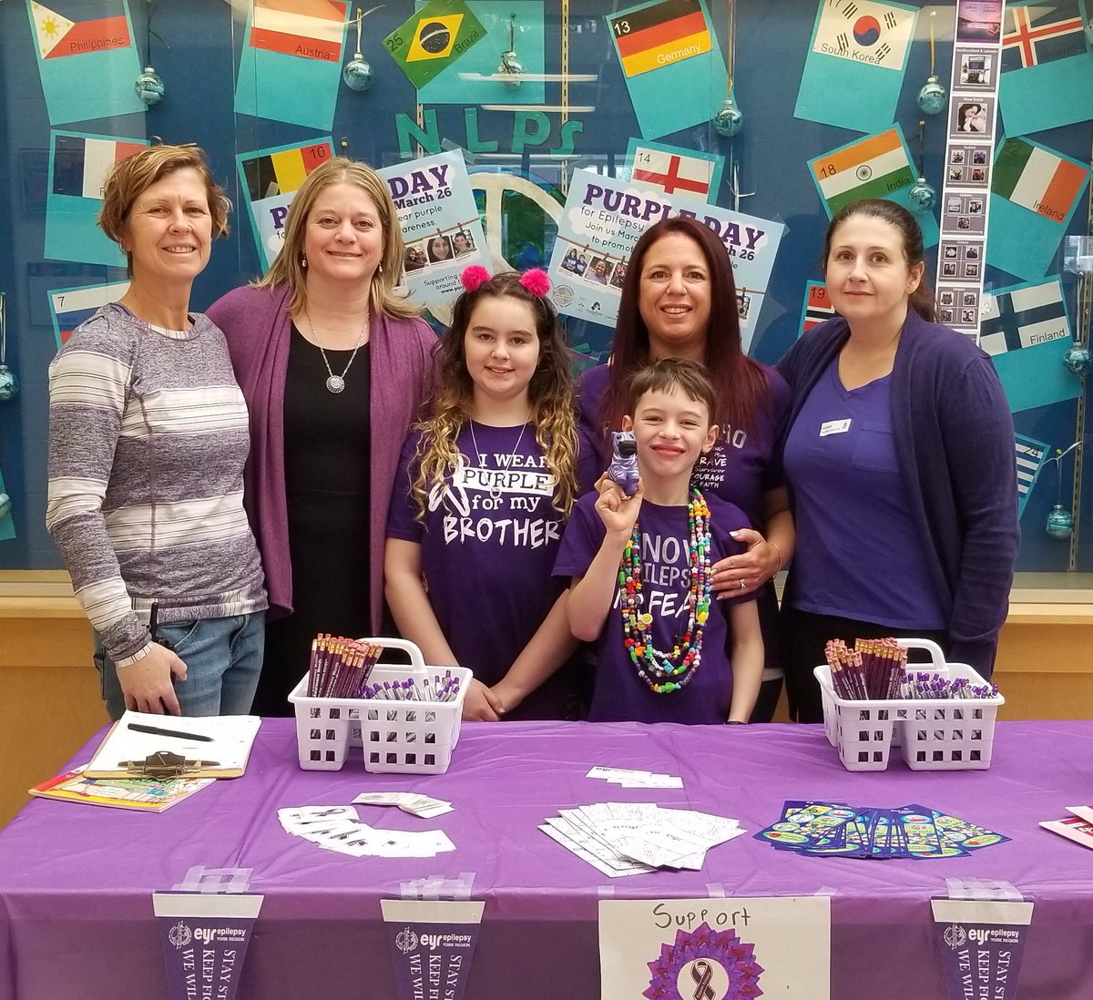 NLPSIceCats's tweet photo. Celebrating Epilepsy Awareness Day with a drop-in visit to learn about recognizing and supporting our friends with Epilepsy! Yay purple! @NLPSIceCats @yrdsbinclusion @YRDSB @EpilepsyOntario https://t.co/uQa8bgXGBw