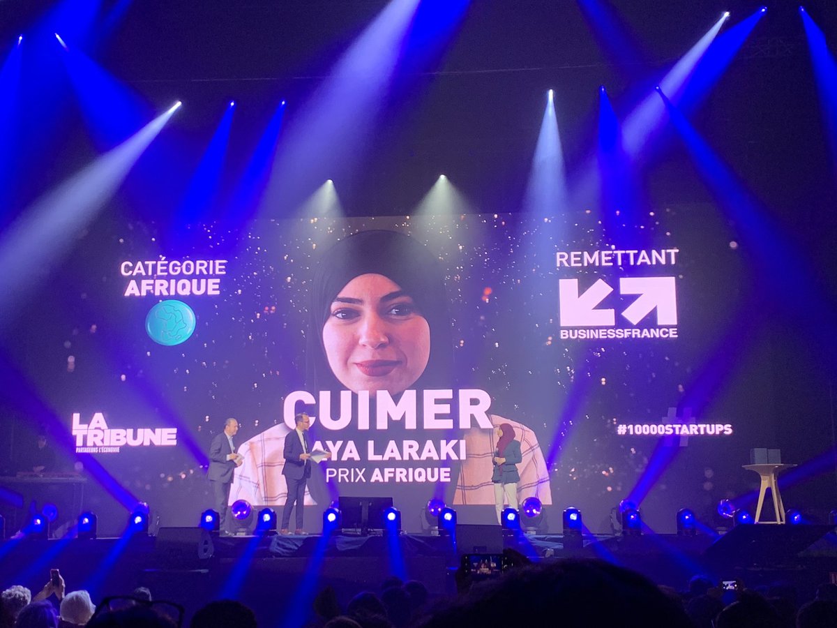 AfricaMoves21's tweet photo. Bravo à #Cuimer, la startup africaine gagnante du concours #10000STARTUPS de @LaTribune et @mabanque_bnpp qui remporte sa participation tous frais payés à @AFRICAMOVESINNO à #Tunis du 17 au 21 juin ! Startup, toi aussi remporte ta participation ici : https://t.co/mX32S0W4to https://t.co/YZ9pQjuieL