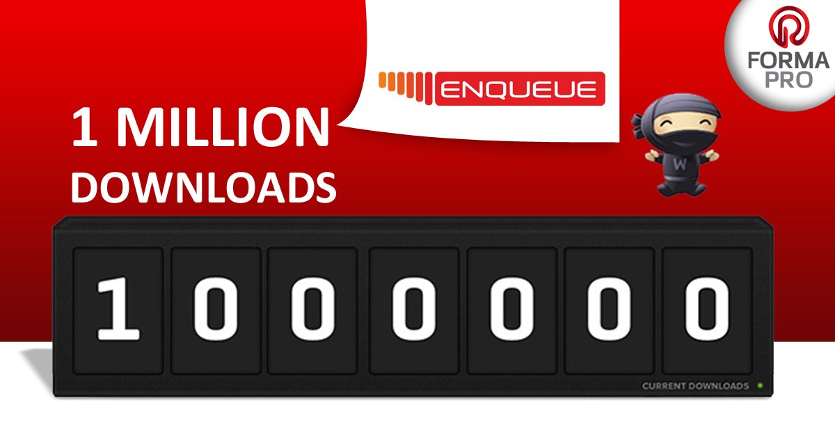 php_enqueue's tweet image. 1 Million is not just a number, it&apos;s the number of people who trusted us! 
Download Enqueue 👉 enqueue.forma-pro.com 

#1mdownloads #php #webdevelopment #formapro