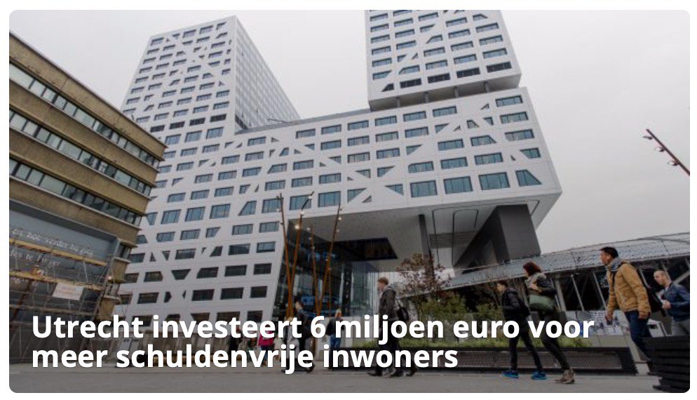 We merken elke dag dat het hebben van problematische #schulden een enorme wissel trekt op het functioneren van mensen. Helemaal super dat er nu dus meer aandacht voor komt: nu.nl/utrecht/580830… <a href="/duicnl/">DUIC</a> <a href="/NUnl/">NU.nl</a>