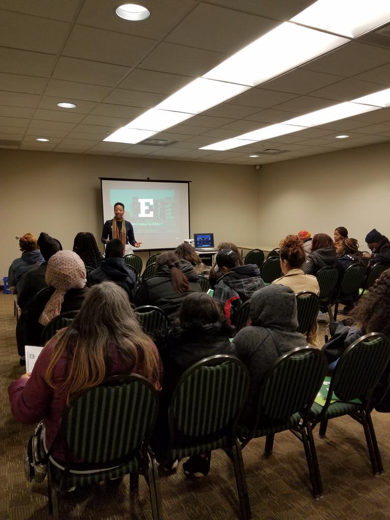 FACE_Carla's tweet photo. Experiencing the college life with CMSD at Eastern Michigan University  @FACE_CMSD  @CLEMetroSchools https://t.co/UP3P0POtTd