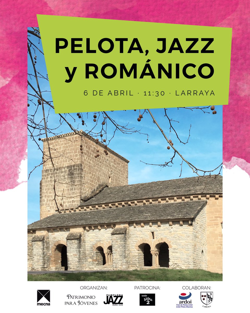 patrparajovenes's tweet photo. Pues si que lo pasamos bien, si. Aquí el próximo evento para el seis de Abril. #Larraya #Navarra #Patrimonio #Averquiénseanima a ser parte del coro de @PamplonaJazz . Un cartel diseñado por @ClaraFrago #heritage #artandentertainment https://t.co/6kL3uUMIGk