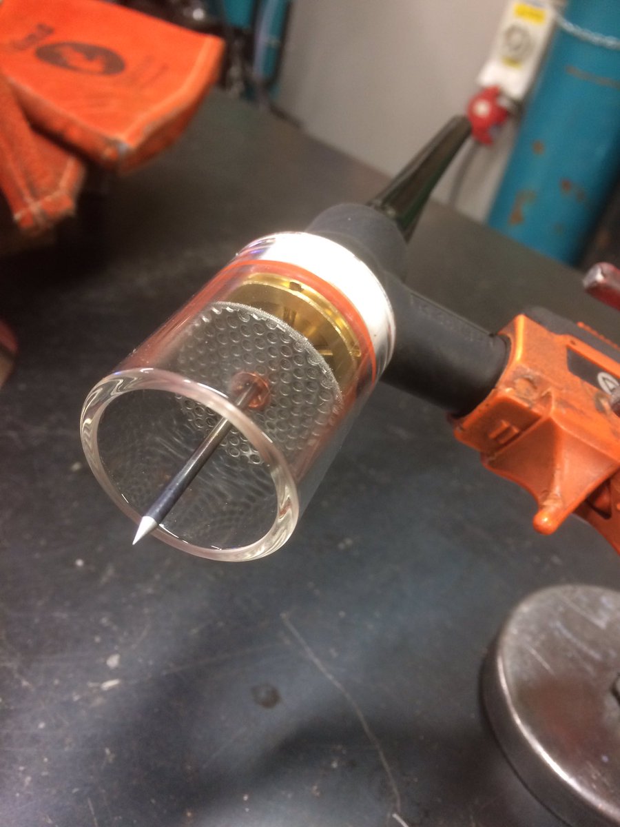 NTUmetal's tweet photo. @ntuindustries @NTUadbe @Kemppi_Welding #pyrexcup fitted to the #MasterTig as well as being good to weld with it’s a great teaching and learning aid #visibility https://t.co/ajqFri083h