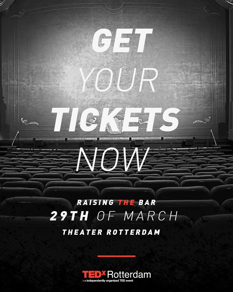 The last tickets are for sale! Claim your seat and buy your ticket tonight. We look forward to seeing you this friday in Theater Rotterdam. #tedxrotterdam #raisingthebar #ideasworthspreading #rotterdam #tedx

Ticketlink:
eventbrite.nl/e/tickets-tedx…