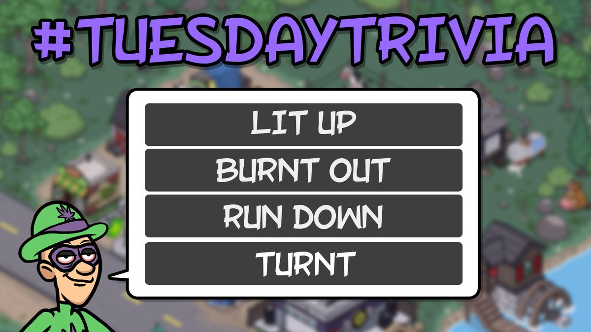 BFGrassRoots's tweet photo. The Weedler strikes again! For #TuesdayTrivia this week, he gazes onto the thriving party floor to test your brain 🎪 For the serial party-goer Bart, do you know the rest of his party name? 💪 Let us know with your Budbook ID for a shot at some Potbucks! #BFGR #grassroots https://t.co/FONdOhSSqy