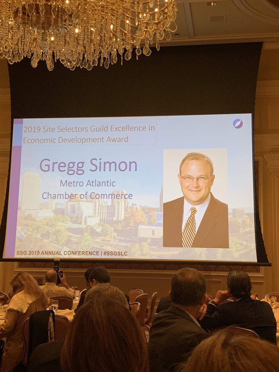 WillHearn's tweet photo. Well deserved Guilder award to Gregg Simon of Metro Atlanta Chamber.  Thanks for all you do. #SSGSLC #siteselectguild #atlchamber https://t.co/0kgk9mmjqU