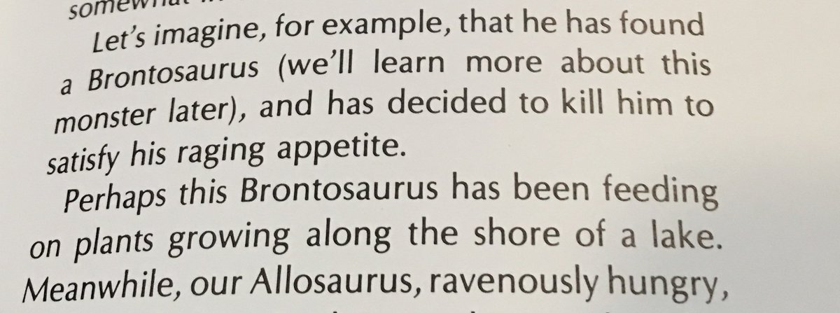 61. Notice how all the while Gish keeps harping on his misleading mantra of "no transitional forms!" Anyway, he's soon on to sauropods and predators, and personally I think it's funny he discusses Brontosaurus when the consensus of the time was there was no Brontosaurus.