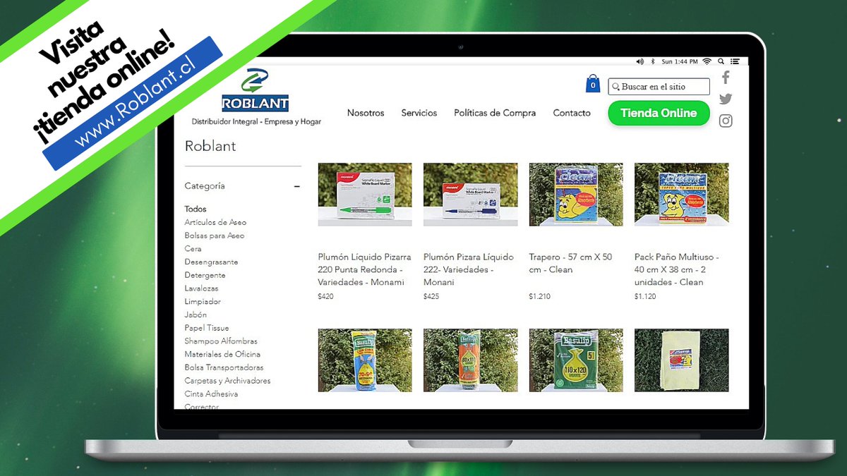 Ventas_Roblant's tweet image. ¡Visita ahora la página web de #Roblant y entérate de todos nuestros productos de oficina, limpieza e insumos de computación + todos los beneficios que tenemos para ti!
Navega por nuestra tienda online y encuentra todo lo que necesites!😎
roblant.cl