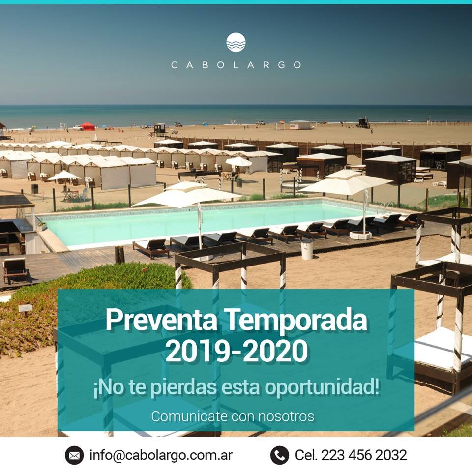 cabolargobeach's tweet photo. 🔥 Preventa Temporada 2019-20 🌊
¡Tarifa promocional reservando ahora para la próxima temporada! ☀
Disfruta de nuestros Toldos:
▪ Hasta 8 Personas👨‍👩‍👦‍👦 
▪ 2 Cocheras
▪ Sombrilla en la costa ⛱
.
Para más información:
📱 2234562032
✉ info@cabolargo.com.ar https://t.co/I1LPBOyx7L