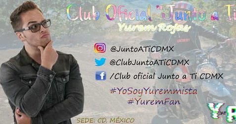 DIANISYUREMFAN's tweet photo. Hola #YuremFans yo soy la presidenta del club "Junto a Ti" ¿Eres #YuremFan o conoces a alguien que lo sea ? Entonces esta es tu oportunidad de pertenecer al club  con sede en CDMX para apoyar a @yuremrojas les dejo abajito las redes sociales  
Esperamos contar con tu apoyo https://t.co/Xm48jYwFMj