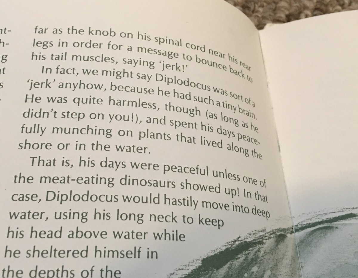 64. On to the "Big Plant-Eaters." In this section, our creationist antihero, Duane T. Gish, unironically casts people with "tiny brains" as "jerks." I don't know about the size of Gish's brain, but the dude certainly was small-minded. #ChristianAltFacts  #EmptyThePews