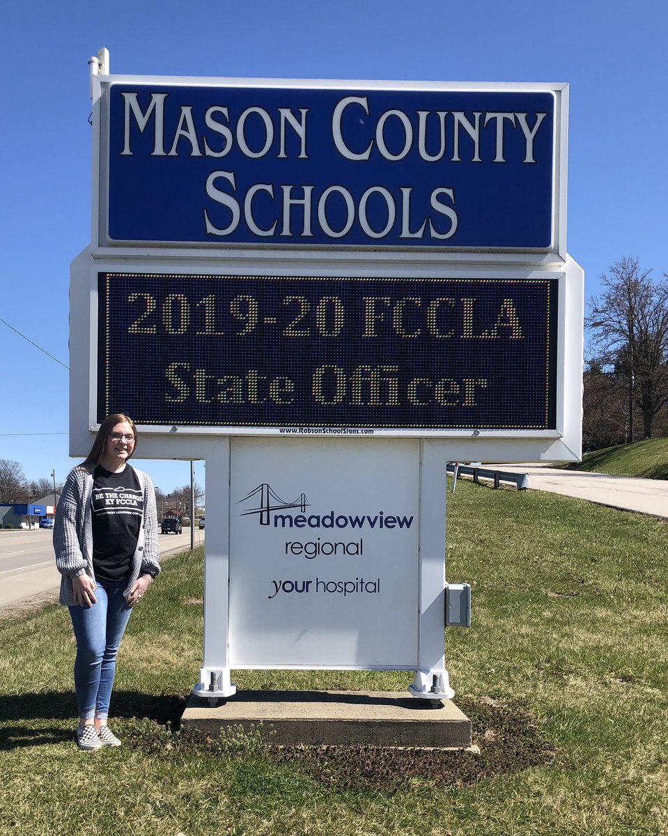 shanbroberts's tweet photo. Congratulations to Erin Hasler, newly elected Kentucky FCCLA 2019-2020 VP of Community Service!! Can’t wait to watch her year of successes unfold! #mchsfccla #kyfccla @MCHSRoyals1 @MasonCoSchools  @FcclaMason https://t.co/6JSDoYznfi