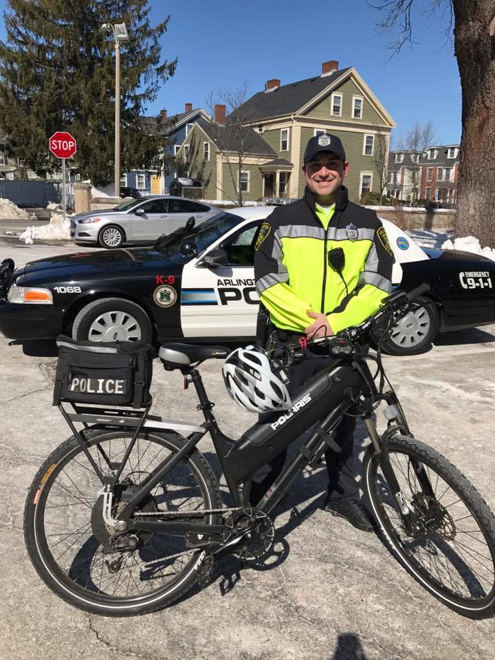 ArlingtonMAPD's tweet photo. Save the Date: Sunday April 28th is Bicycle Safety Day. APD will be having a children’s bicycle ride and obstacle course from 10am-12pm—stay tuned for more information and how to sign up! #ArlingtonMA https://t.co/YWuXNFCRvf