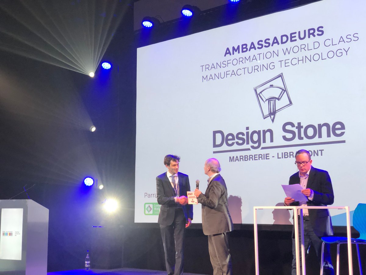🎀Félicitations à Design Stone : lauréat #ambassadeur #madedifferent #digitalwallonia catégorie "World Class Manufacturing Technology"
👍parrainé par @CCWtweets
design-stone.com/design_stone_fr
<a href="/PYJeholet/">Pierre-Yves Jeholet</a> <a href="/wborsus/">Willy BORSUS</a> <a href="/Pribe1/">Pierre Rion</a> <a href="/BenoitHucq/">Benoit Hucq</a> @WallonieBE #industrie40 #Industry40