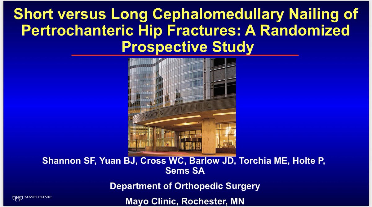 SteveShannonMD's tweet photo. Thanks to @otatrauma &amp; David Teague for presenting us with the Edwin Bovill Award @AAOS1 specialty day for Best Paper of the 2018 OTA Meeting! Myself, @BrandonYuanMD @WilliamCross3MD @JonBarlowMD @MayoOrthoRes @MayoClinic very humbled &amp; honored. #MedEd #fracture #orthotwitter https://t.co/3VZRSniVO8