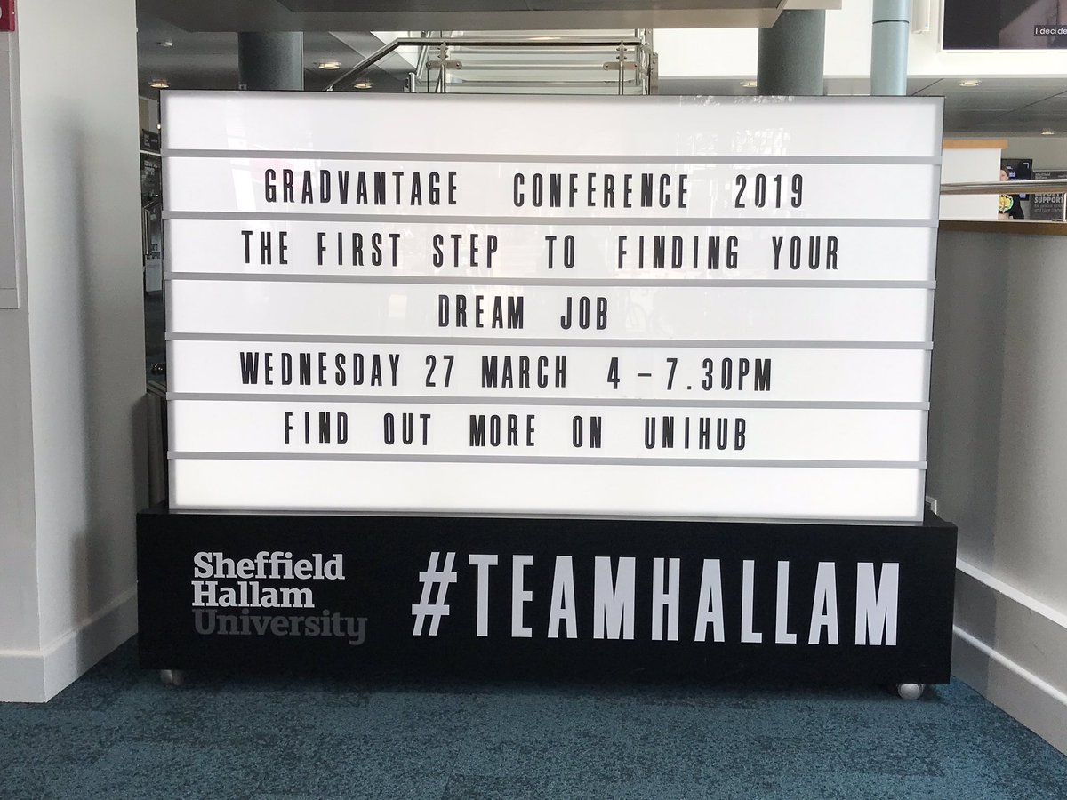 hallamlineup's tweet photo. It’s time to follow the #giantlightbox again...it knows where you need to be #GradVantage #Careers #dreamjob https://t.co/XipVzmhQwz